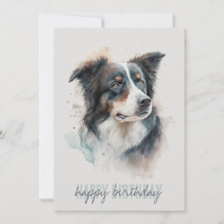 De Remerciements Bordure Collie Carte d'anniversaire