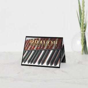 De Remerciements Bravo ! félicitations carte à plier piano
