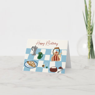 De Remerciements Café et thé Bonne carte d'anniversaire
