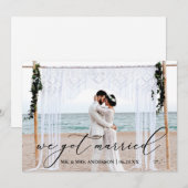 De Remerciements Calligraphie Nous Avons Marié Photo Mariage Carte (Devant / Derrière)