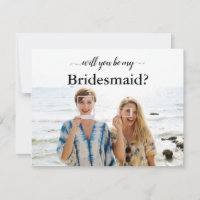 Calligraphie Serez-Vous Ma Carte Photo Bridesmaid