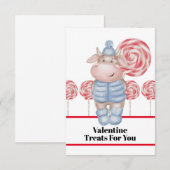 De Remerciements Candy Traite Juste Pour Vous Carte Valentine (Devant / Derrière)