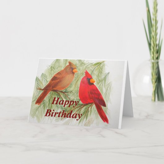 De Remerciements Cardinal carte d'anniversaire (Devant)