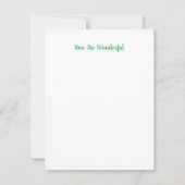 De Remerciements Carte (Dos)