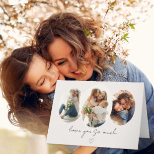 De Remerciements Carte 3 photos en collage – Je t'aime tellement
