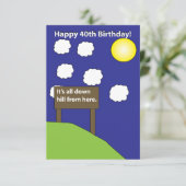 De Remerciements Carte 40e anniversaire (Debout devant)