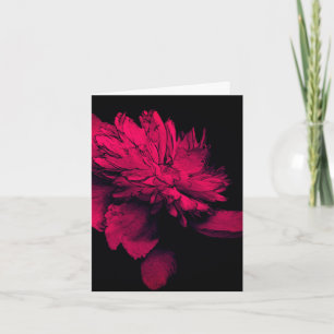 De Remerciements Carte à billets personnalisable Red Peony Floral A