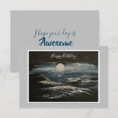 De Remerciements Carte à billets plats Blue Moon (Devant / Derrière)