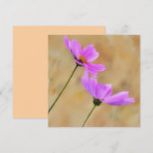 De Remerciements Carte à billets plats rose Cosmos Floral Art Flat (Devant / Derrière)