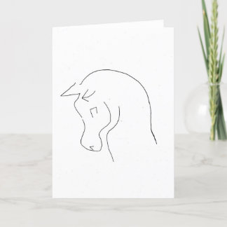 De Remerciements Carte à cheval minimaliste