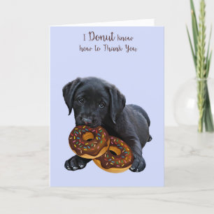 De Remerciements Carte à Donut Black Lab - Carte à Donut Chien - Me
