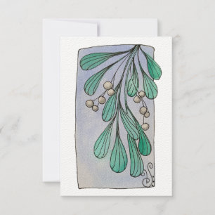 De Remerciements Carte à plat Christmas Wives and Mistletoe Kisses