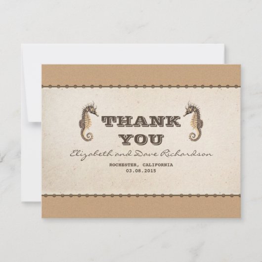 De Remerciements carte à plat mariage (Devant)
