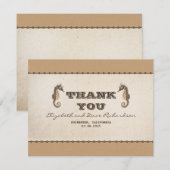 De Remerciements carte à plat mariage (Devant / Derrière)