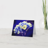 De Remerciements Carte Abstraite Blue Hydrangea Flower Note (Devant)