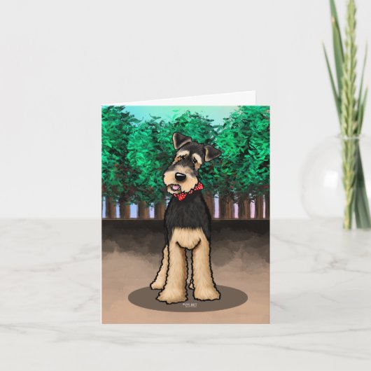 De Remerciements Carte Airedale Terrier (Devant)
