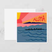 De Remerciements Carte Aloha Sunset Note (Devant / Derrière)