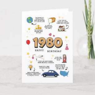 De Remerciements Carte Anniversaire 1980 Pour Son