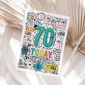 De Remerciements Carte anniversaire 70e