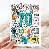 De Remerciements Carte anniversaire 70e