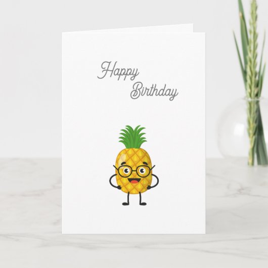 De Remerciements Carte Anniversaire ananas (Devant)
