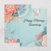 De Remerciements Carte anniversaire du mariage (Devant / Derrière)