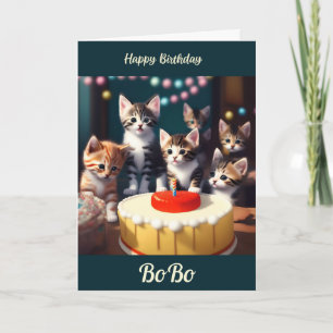 De Remerciements Carte Anniversaire & Fête Petit Kitty