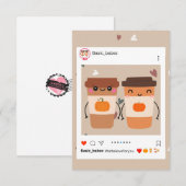 De Remerciements Carte Anniversaire "Latte Love" (Devant / Derrière)