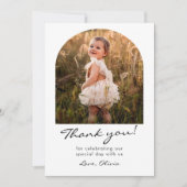 De Remerciements Carte anniversaire photo moderne (Devant)