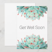 De Remerciements Carte Aquarelle moderne Succulents obtenir bien bi (Devant / Derrière)