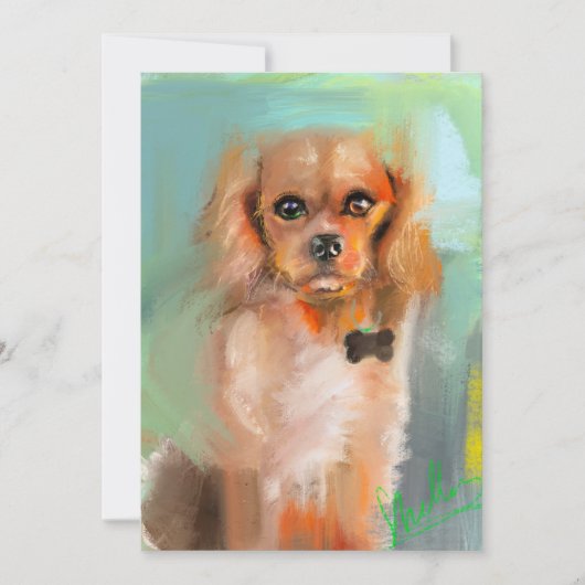 De Remerciements Carte Art numérique Cocker-Spaniel par Shelley (Devant)