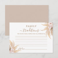 Carte Baby shower Boho Family Traditions