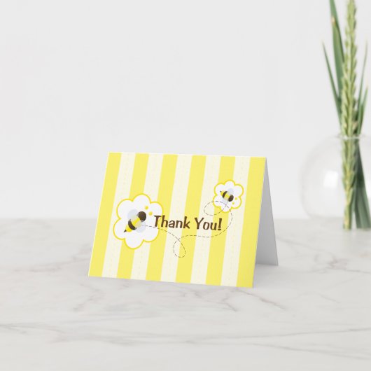De Remerciements Carte Bee Thankful Note (Devant)