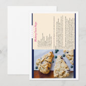 De Remerciements Carte blanche Blueberry Scones (Devant / Derrière)