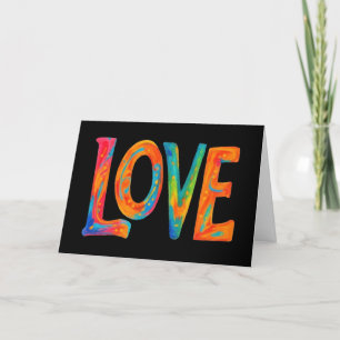 De Remerciements Carte blanche couleur Love Word
