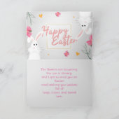 DE REMERCIEMENTS CARTE BLANCHE HARES EASTER (Intérieur)