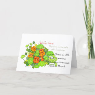 De Remerciements Carte blanche Nasturtium