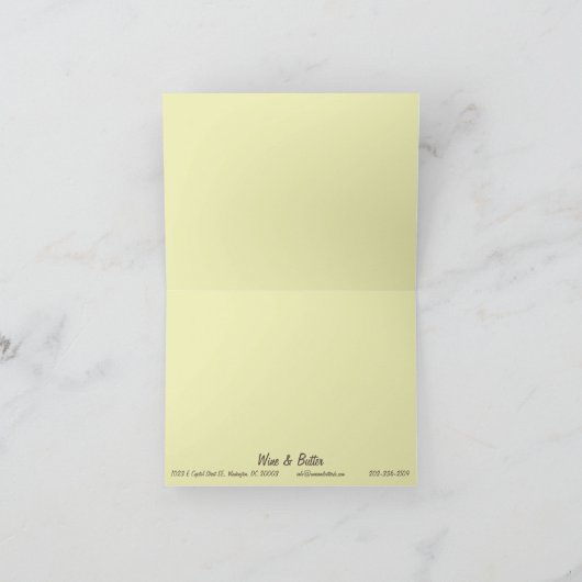 De Remerciements Carte blanche Vin & Beurre (Intérieur)