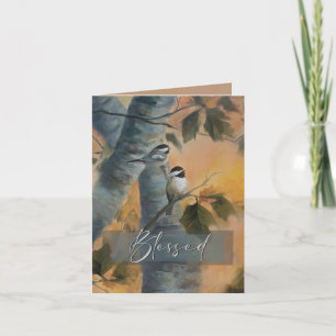 De Remerciements Carte Blessed Chickadees (originale)