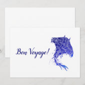 De Remerciements Carte bleue Mandala Stingray Bon Voyage (Devant / Derrière)