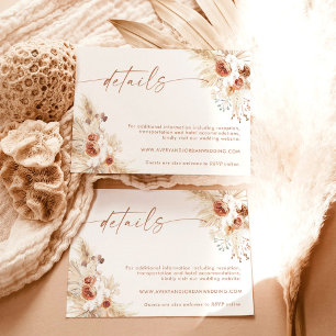 De Remerciements Carte Boho Floral Mariage Détails Site Mariage