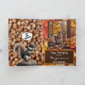 De Remerciements Carte bon thanksgiving Funny Squirrel (Intérieur)
