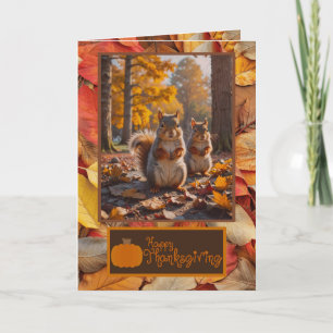 De Remerciements Carte bon thanksgiving Funny Squirrel