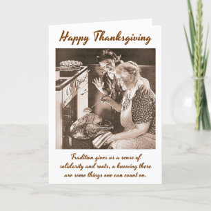 De Remerciements Carte bon thanksgiving Vintage Sepia Family Photo