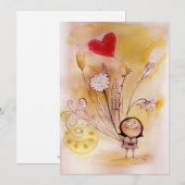 De Remerciements Carte Bouquet (Devant / Derrière)