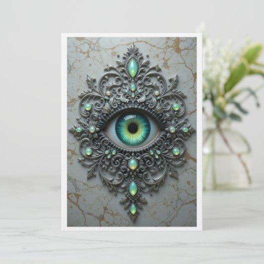 De Remerciements Carte Broche Tout Oeil (Debout devant)