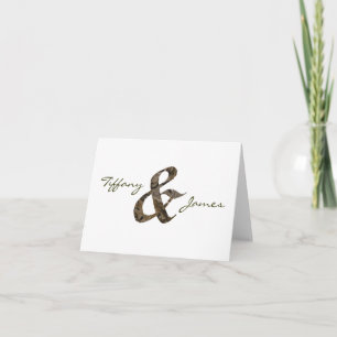 De Remerciements Carte Camo Ampersand Note