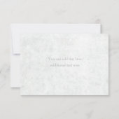 De Remerciements Carte Carrosse Princesse Argent Blanc Cendrillon (Dos)