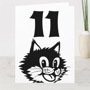 DE REMERCIEMENTS CARTE CHAT D'ANNIVERSAIRE 11 ANS