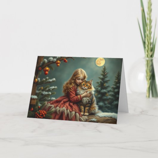 De Remerciements Carte Chat Festif (Devant)